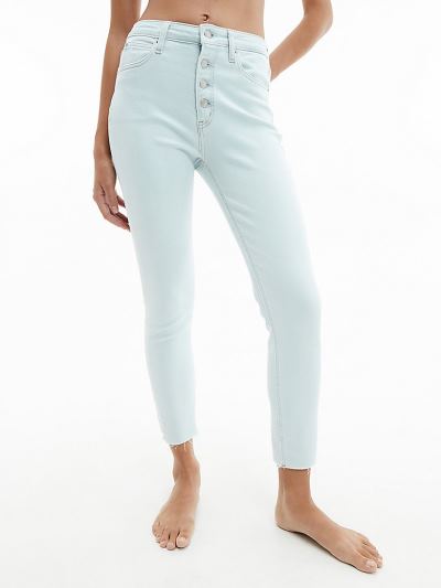 Calvin Klein Ruhák HU541485 | Calvin Klein High Rise Skinny Női Farmernadrág Világos Kék